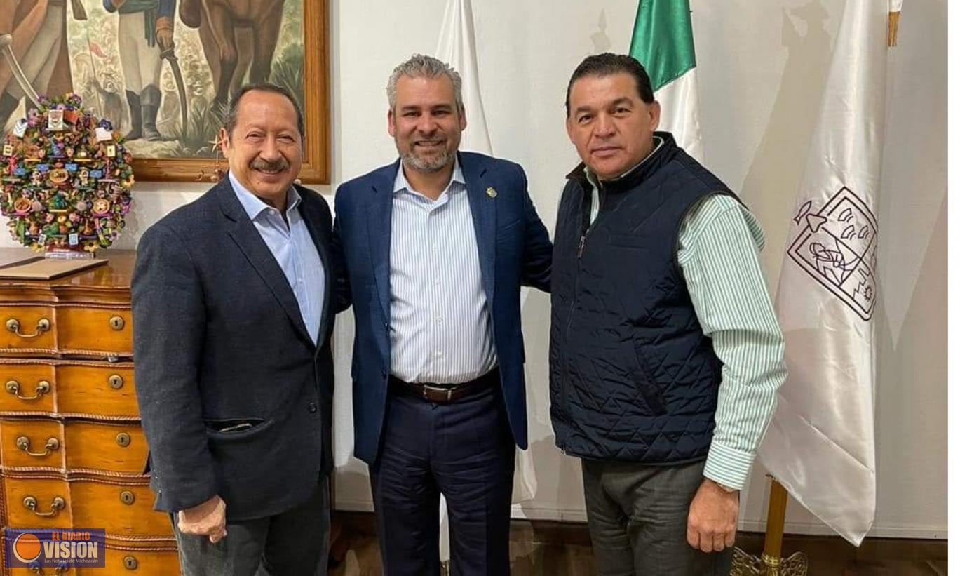 Leonel Godoy se reunió con el gobernador de Michoacán, Alfredo Ramírez 