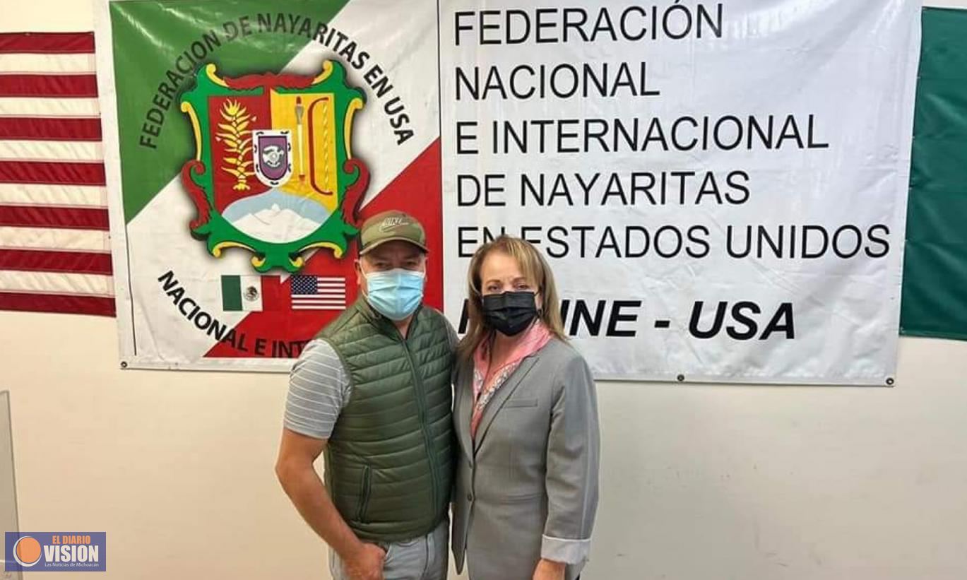 María Elena Serrano, se reunió con integrantes de Federación Nacional e Internacional de Nayaritas