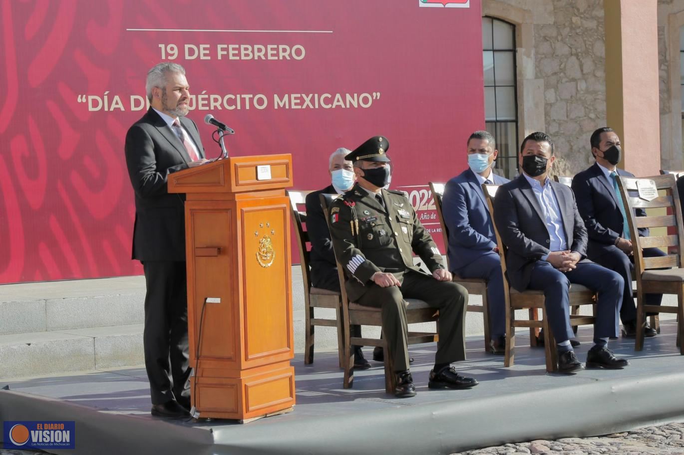 Ejército Mexicano, nuestra fuerza moral y baluarte de la soberanía nacional: Bedolla