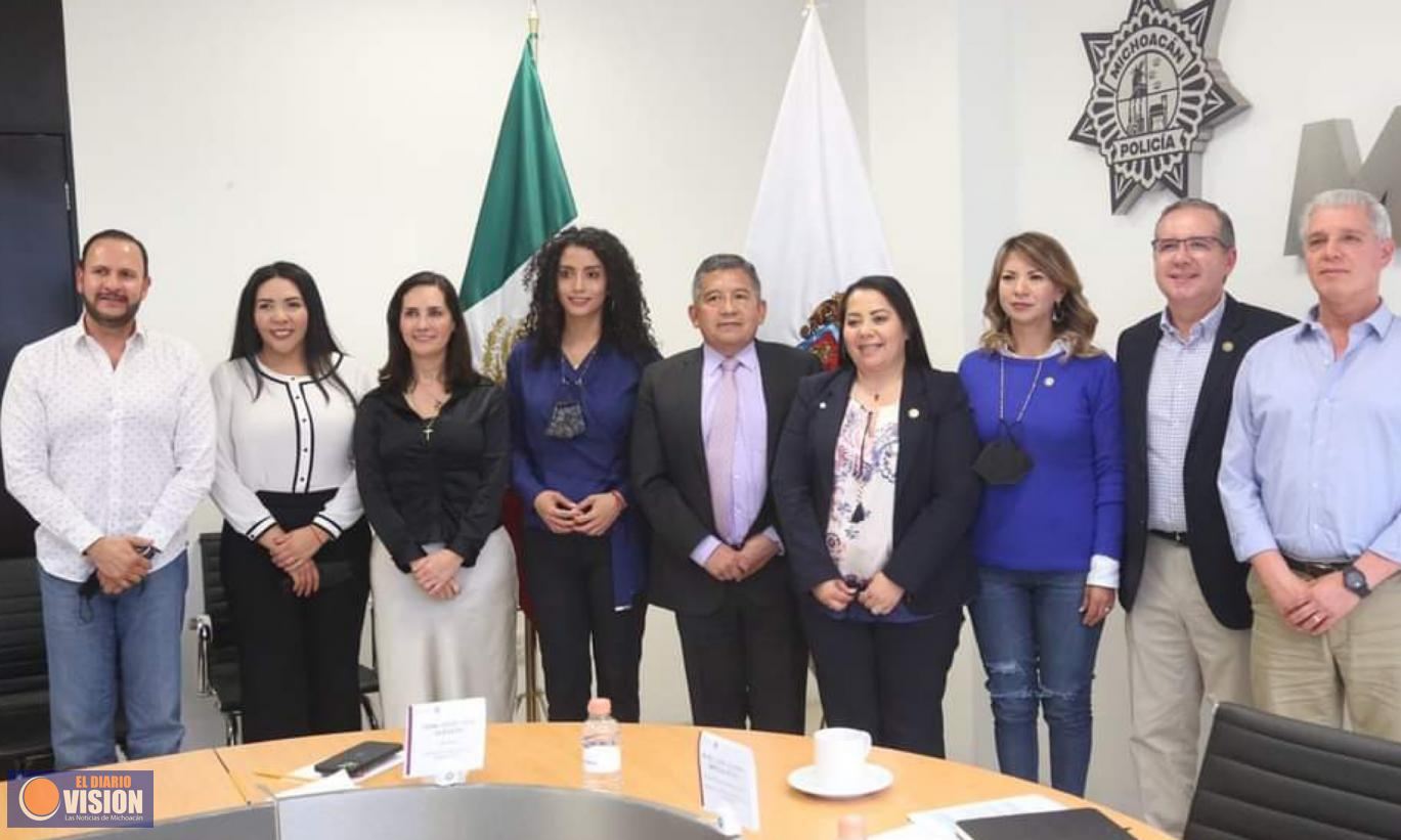 Diputados federales por Michoacán del PRD se reunieron con el Secretario de la SSP