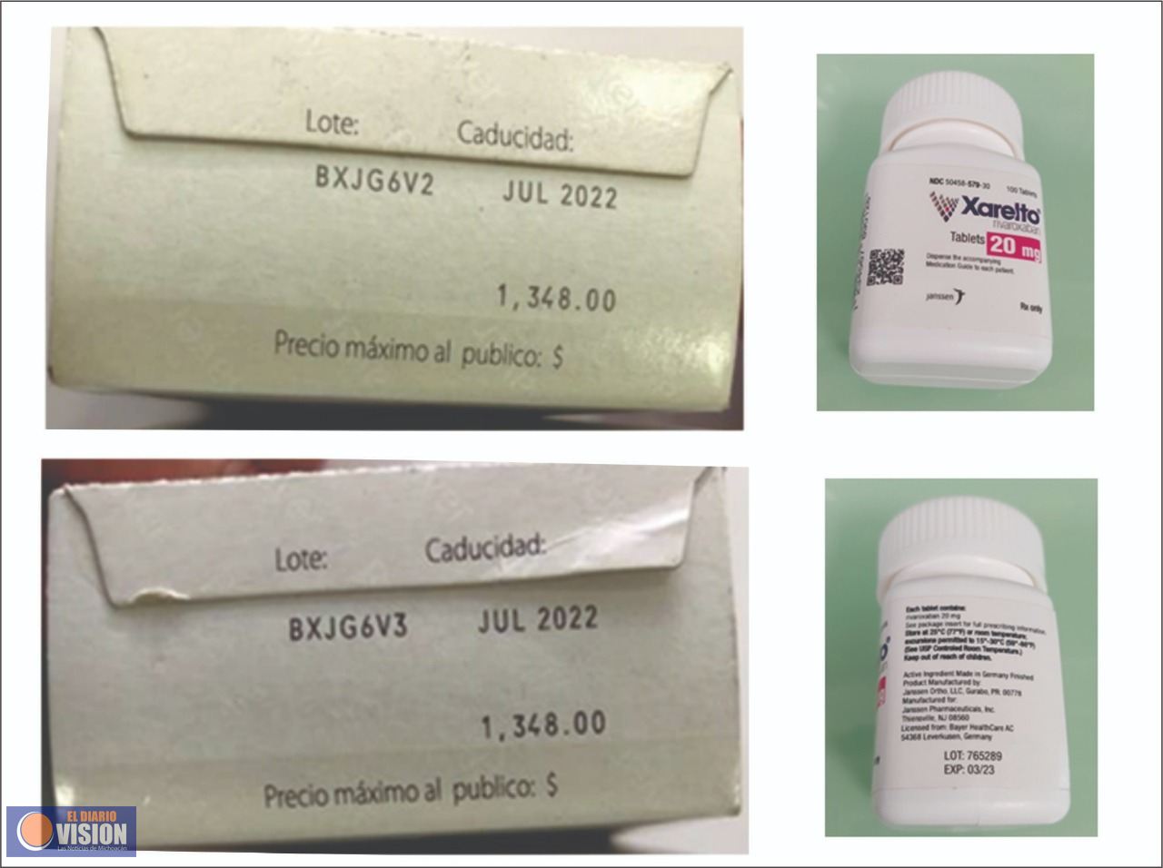 Alerta SSM sobre la falsificación y adulteración del producto Xarelto