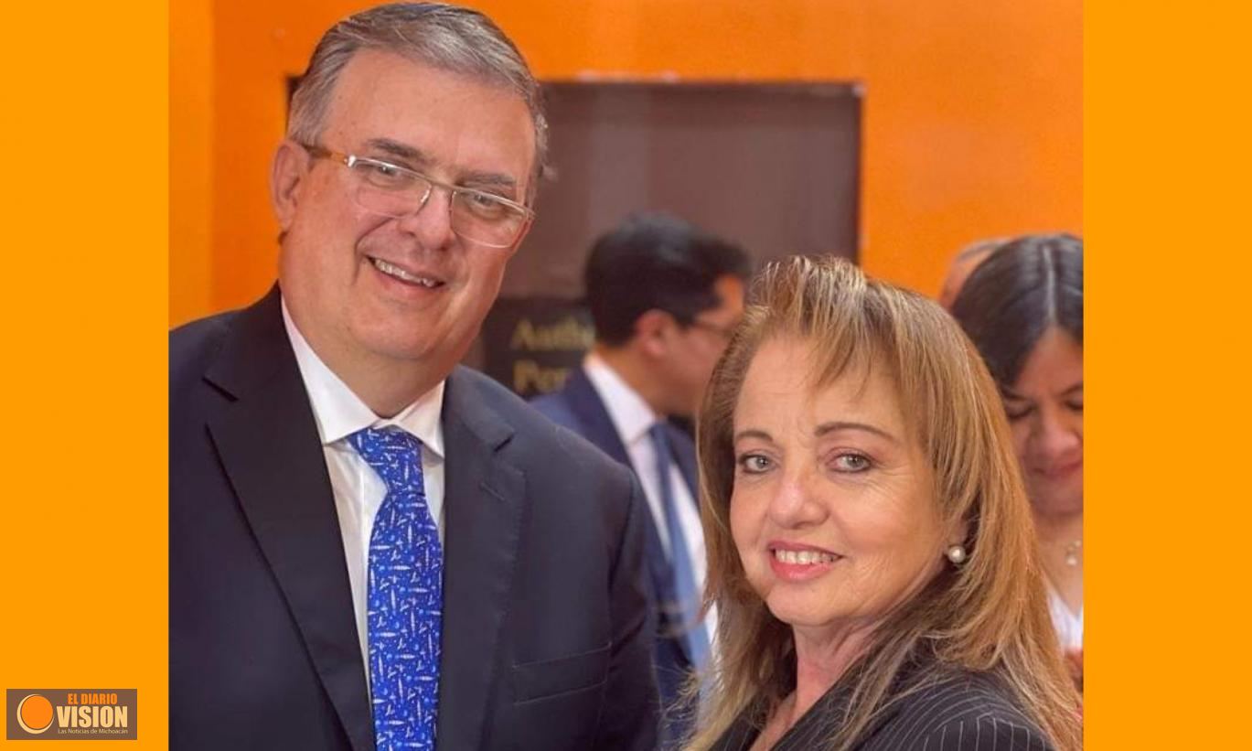 María Elena Serrano se reúne con el Canciller Marcelo Ebrard 