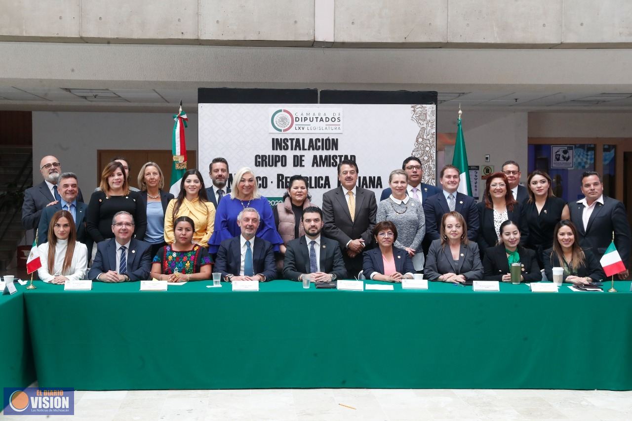 Instalan el Grupo de Amistad México-República Italiana