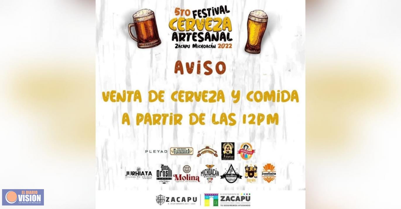 Todo listo para el Festival de la Cerveza Arresanal Zacapu 2022