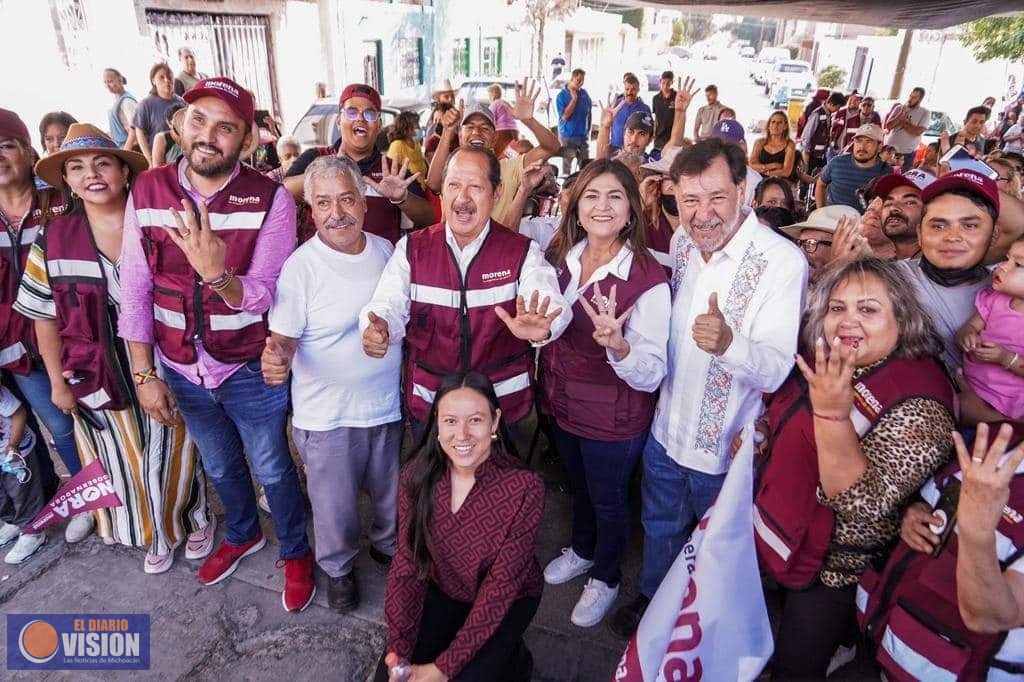 Leonel Godoy Rangel acompaño a la candidata a la gubernatura de Aguascalientes, Nora Ruvalcaba