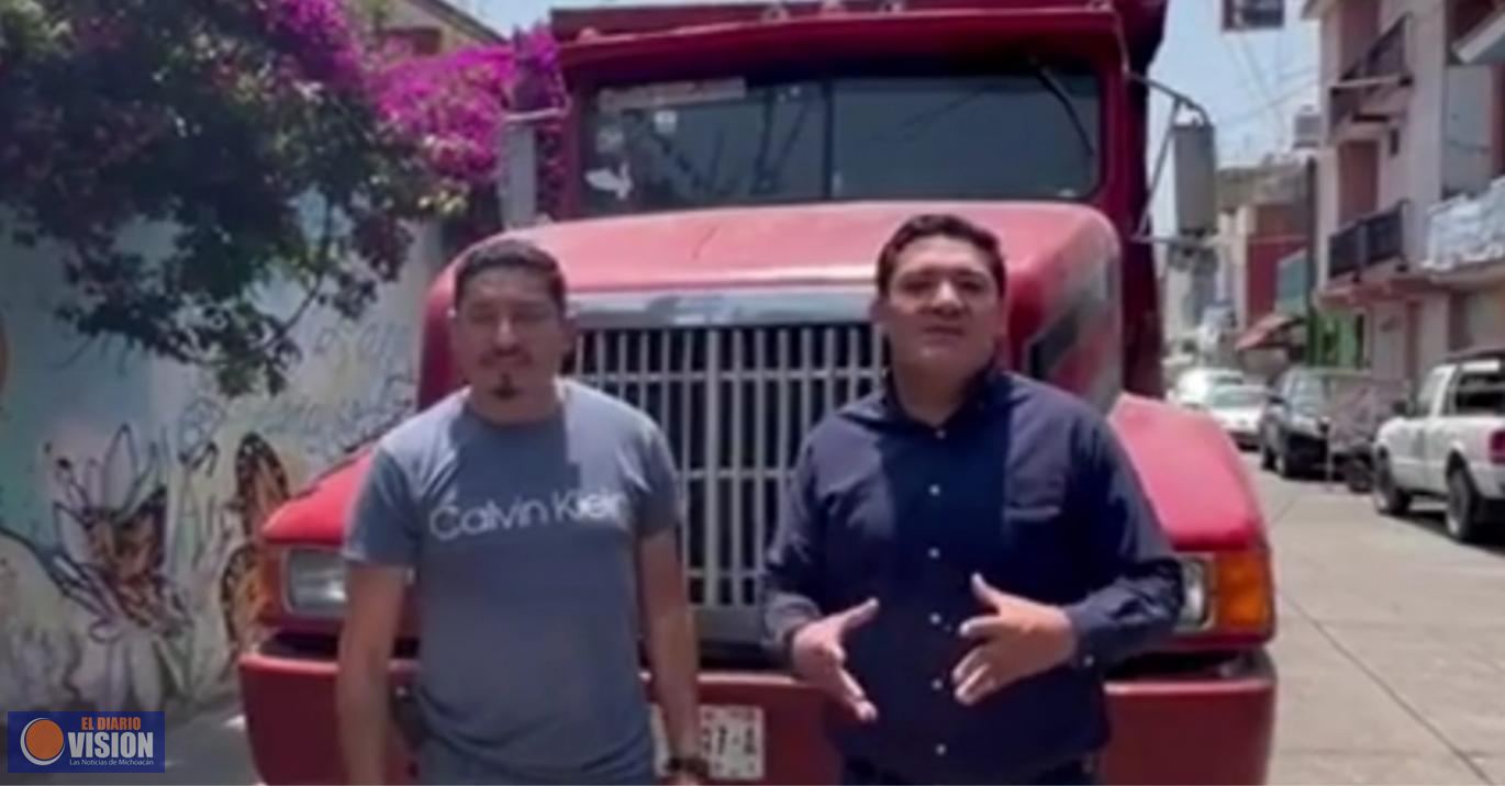 Jesús Espinoza Rochín, refuerza parque vehicular para recolección de residuos sólidos 