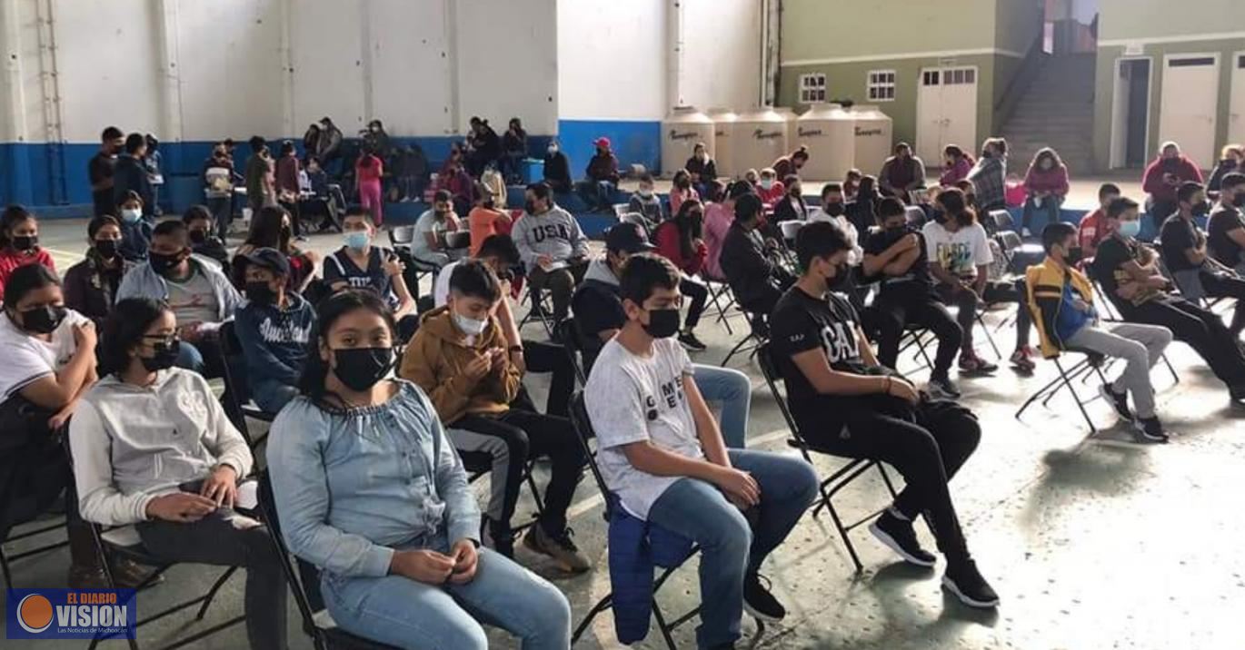 Continúa aplicación de Vacuna Anti COVID 19, para niños y adolescentes de 12 a 14 años de edad