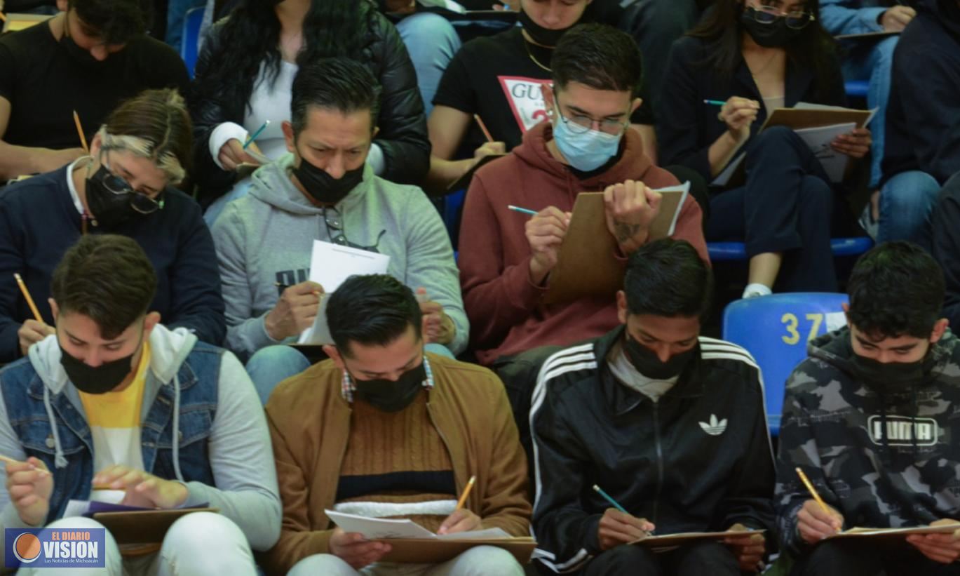 UMSNH aplica examen de admisión de la segunda convocatoria 