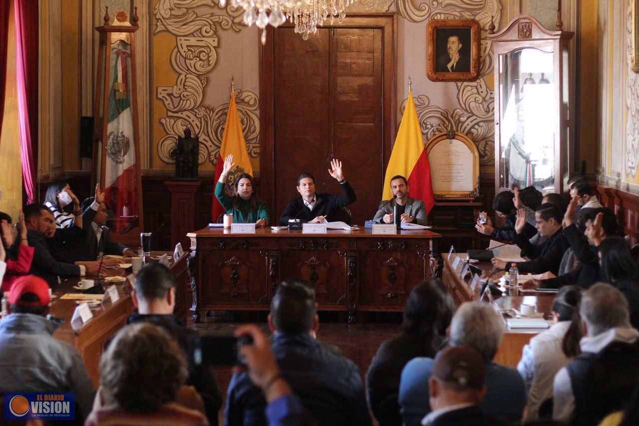 En primera Sesión Ordinaria de Cabildo 2023, aprueba Ayuntamiento de Morelia diversos proyectos
