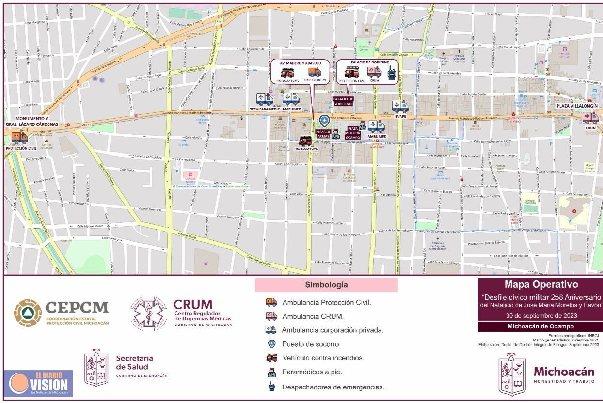 Sigue estas recomendaciones de PC por el desfile del 30 de septiembre, en Morelia