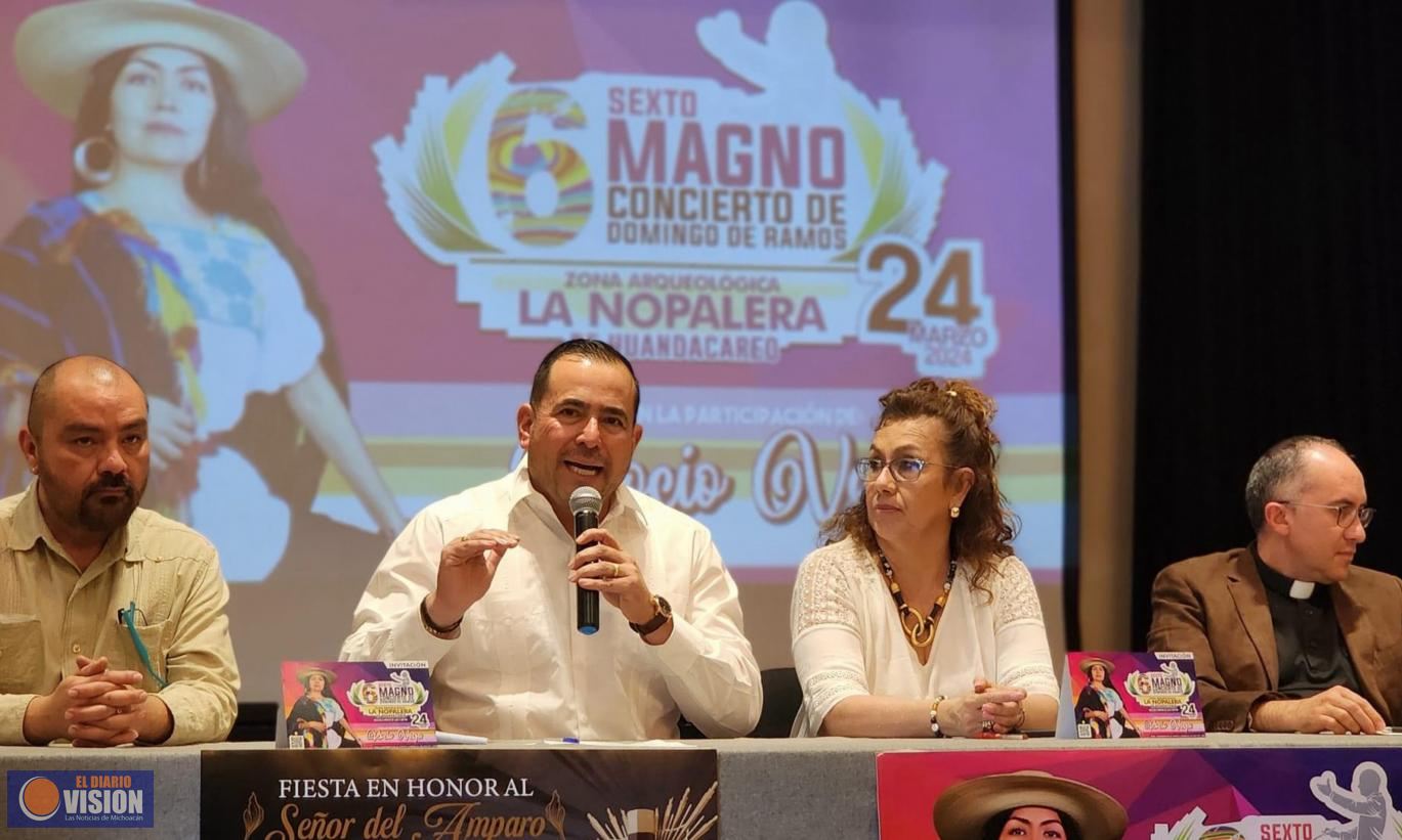Todo listo para el Sexto Magno Concierto de Domingo de Ramos en Huandacareo