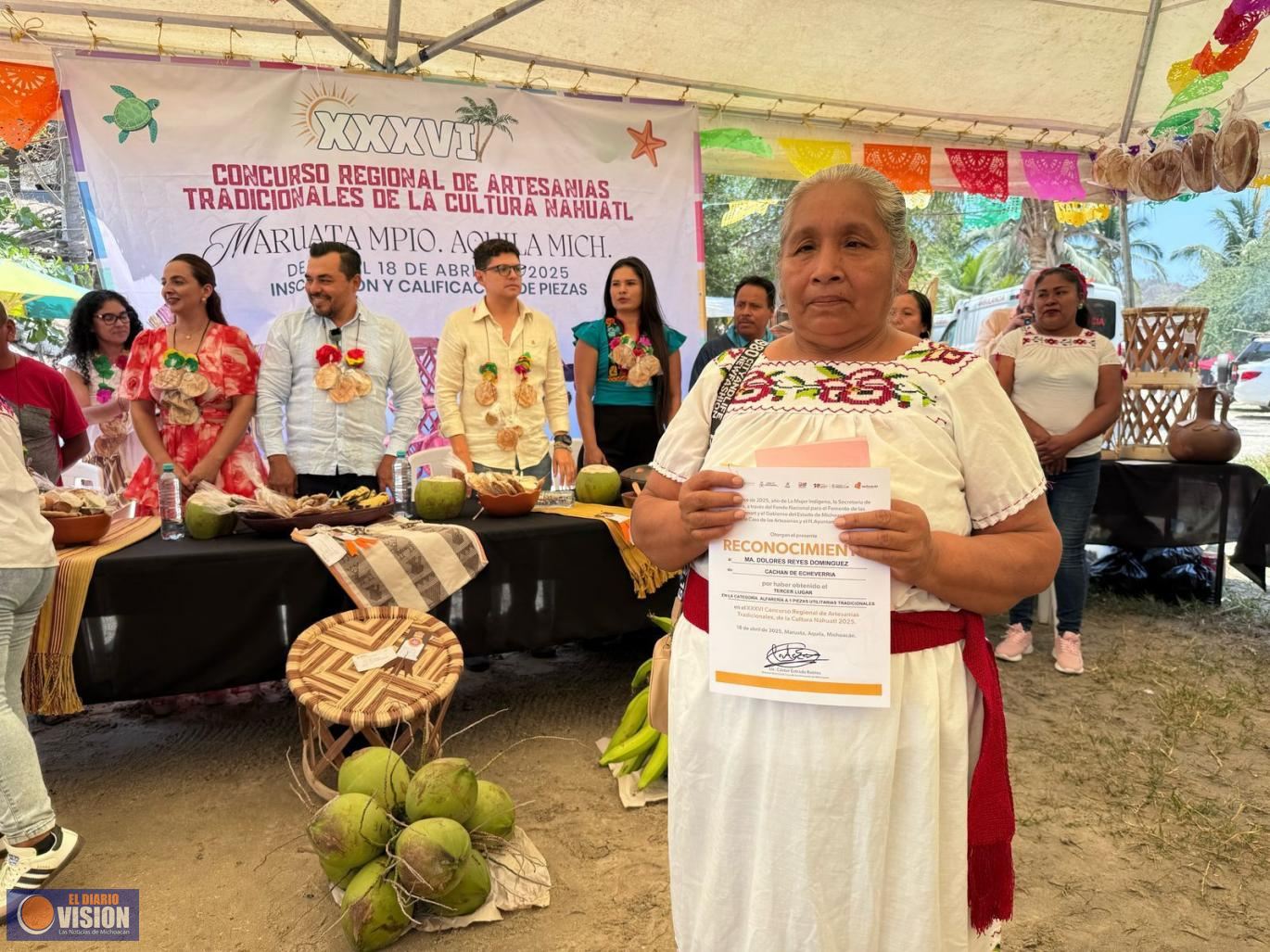 Premian las mejores piezas del Concurso Artesanal de la Cultura Náhuatl