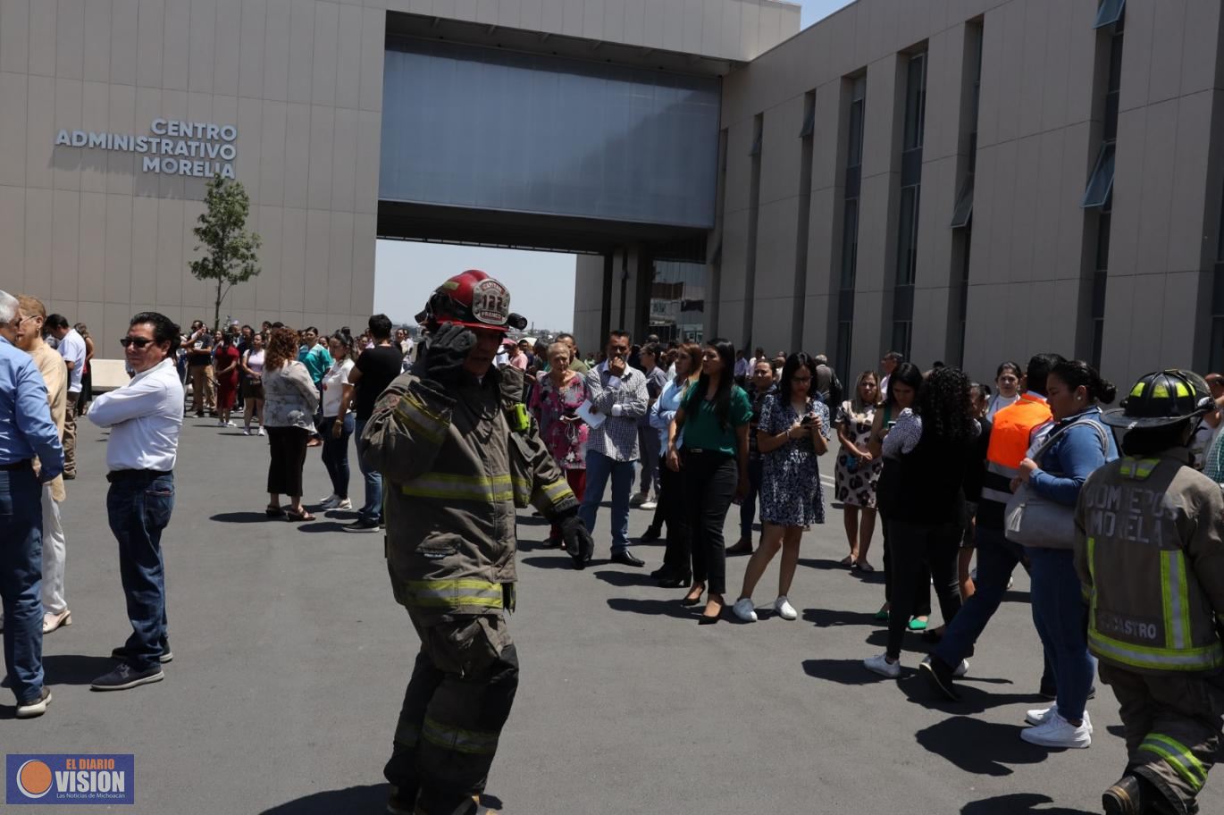 Centro Administrativo de Morelia se suma a Simulacro 2025