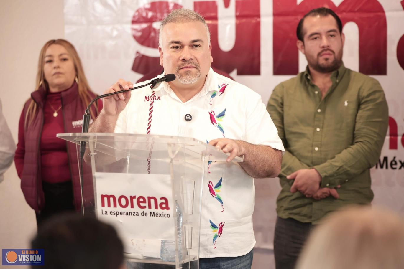 Visita de Sheinbaum demuestra su amor por Michoacán: Jesús Mora