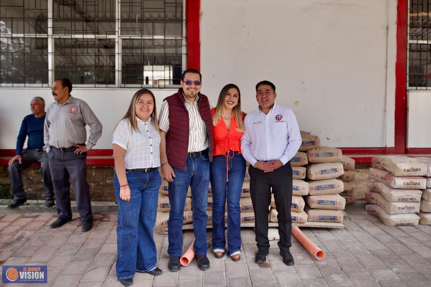 Dayana Pérez Mendoza fortalece infraestructura del CECATI 166