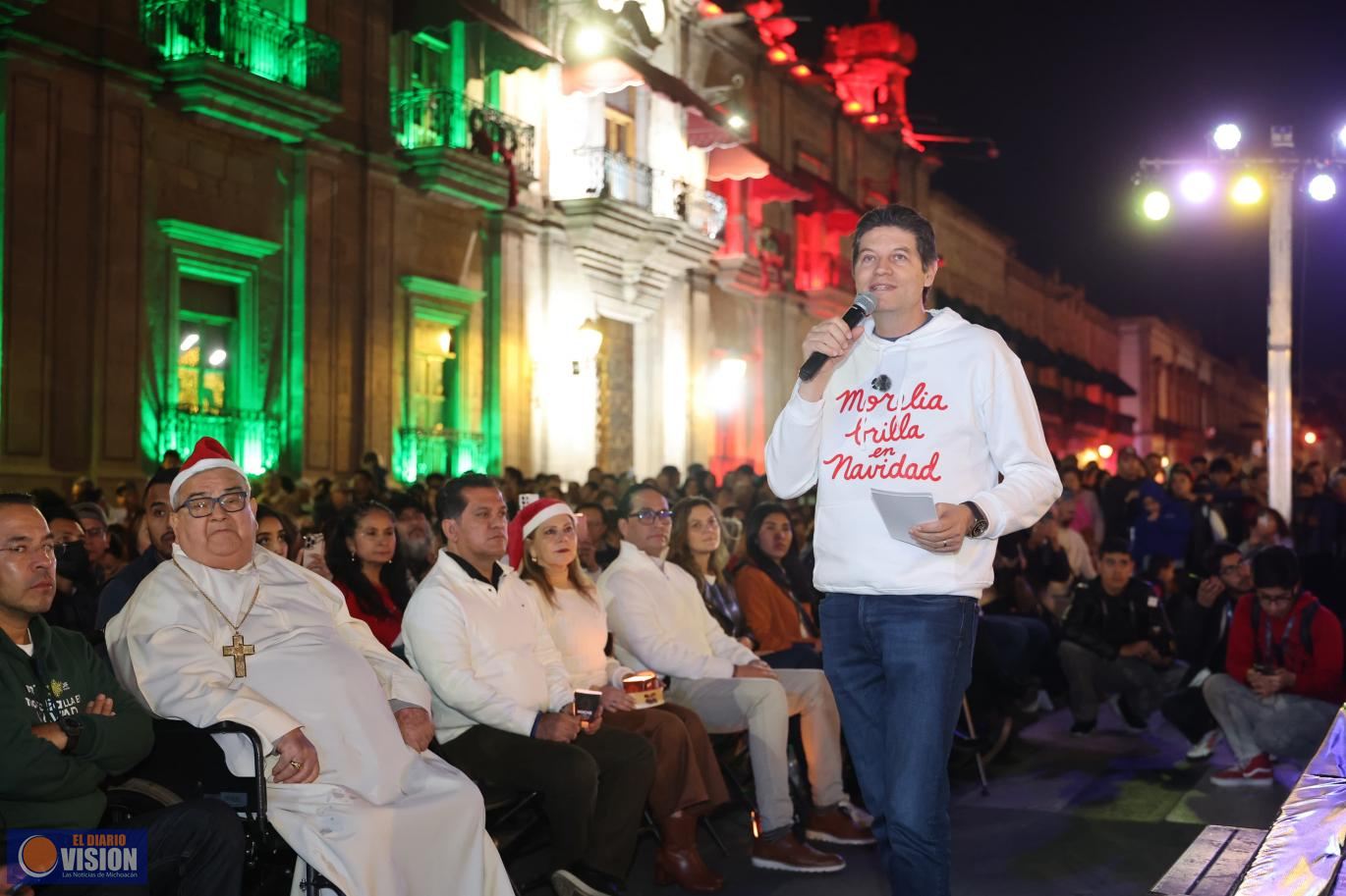 Morelia brilla más esta Navidad: Alfonso Martínez