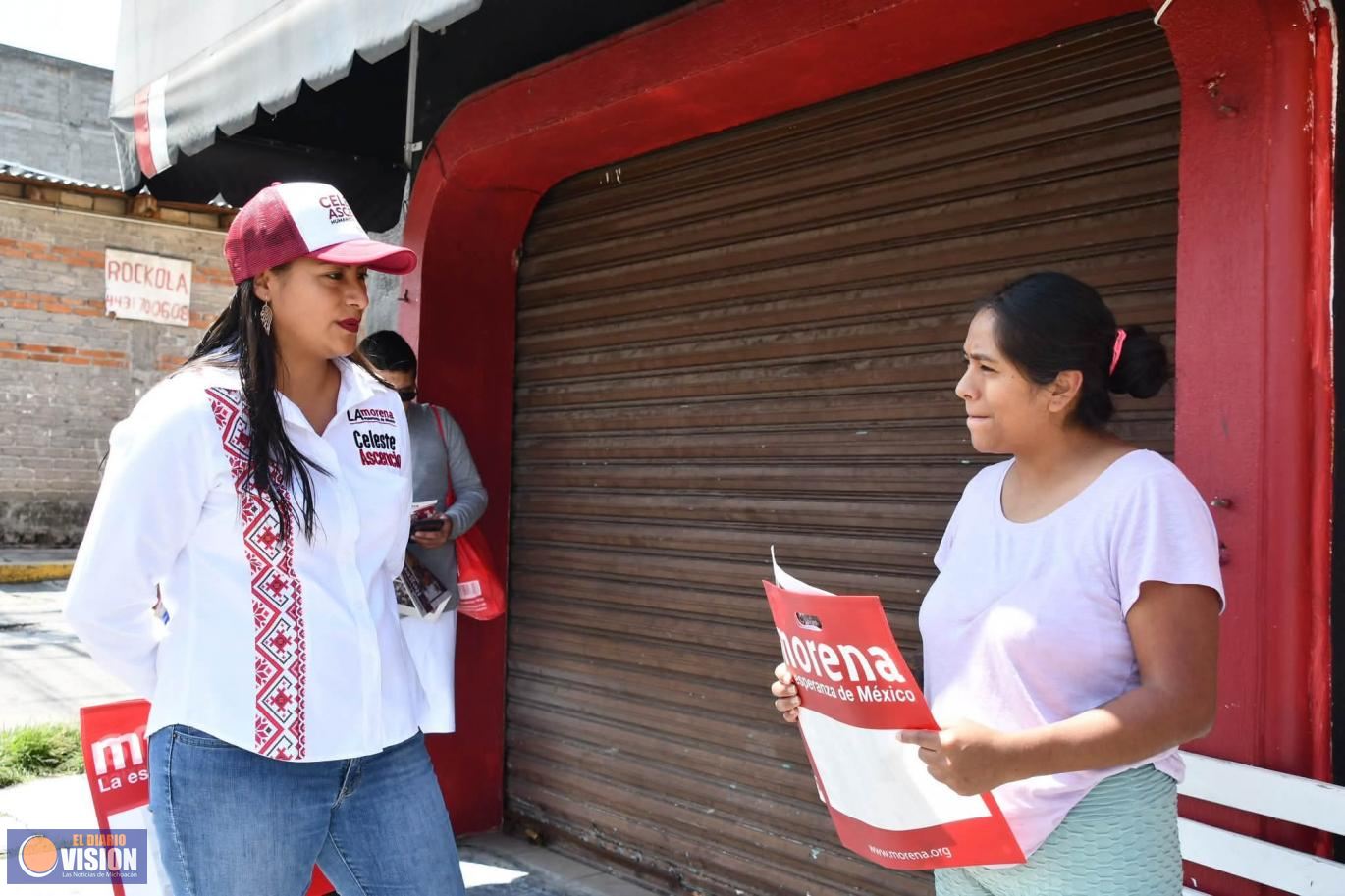 Casa por casa, Celeste Ascencio, posiciona a Morena