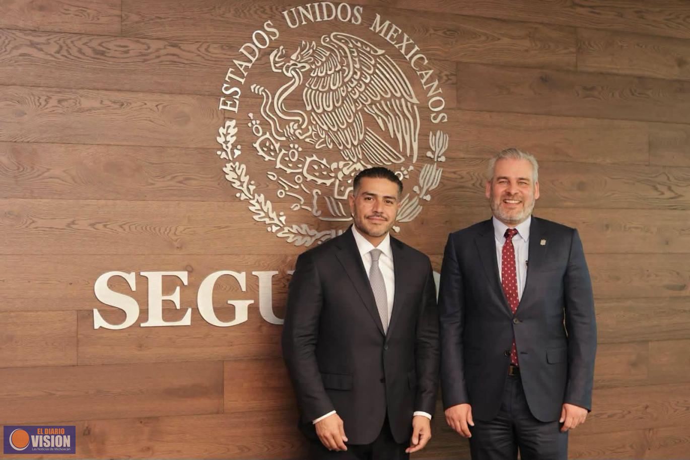 Bedolla se reunirá con Harfuch, para dar continuidad al plan de seguridad