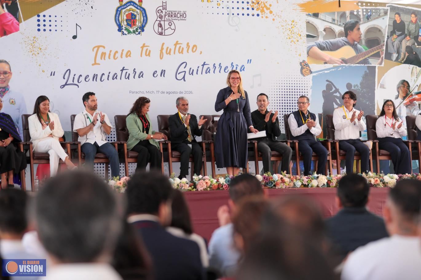 Con Licenciatura en Guitarrería, la UMSNH y Ayuntamiento dejan legado para Paracho: Yarabí Ávila 