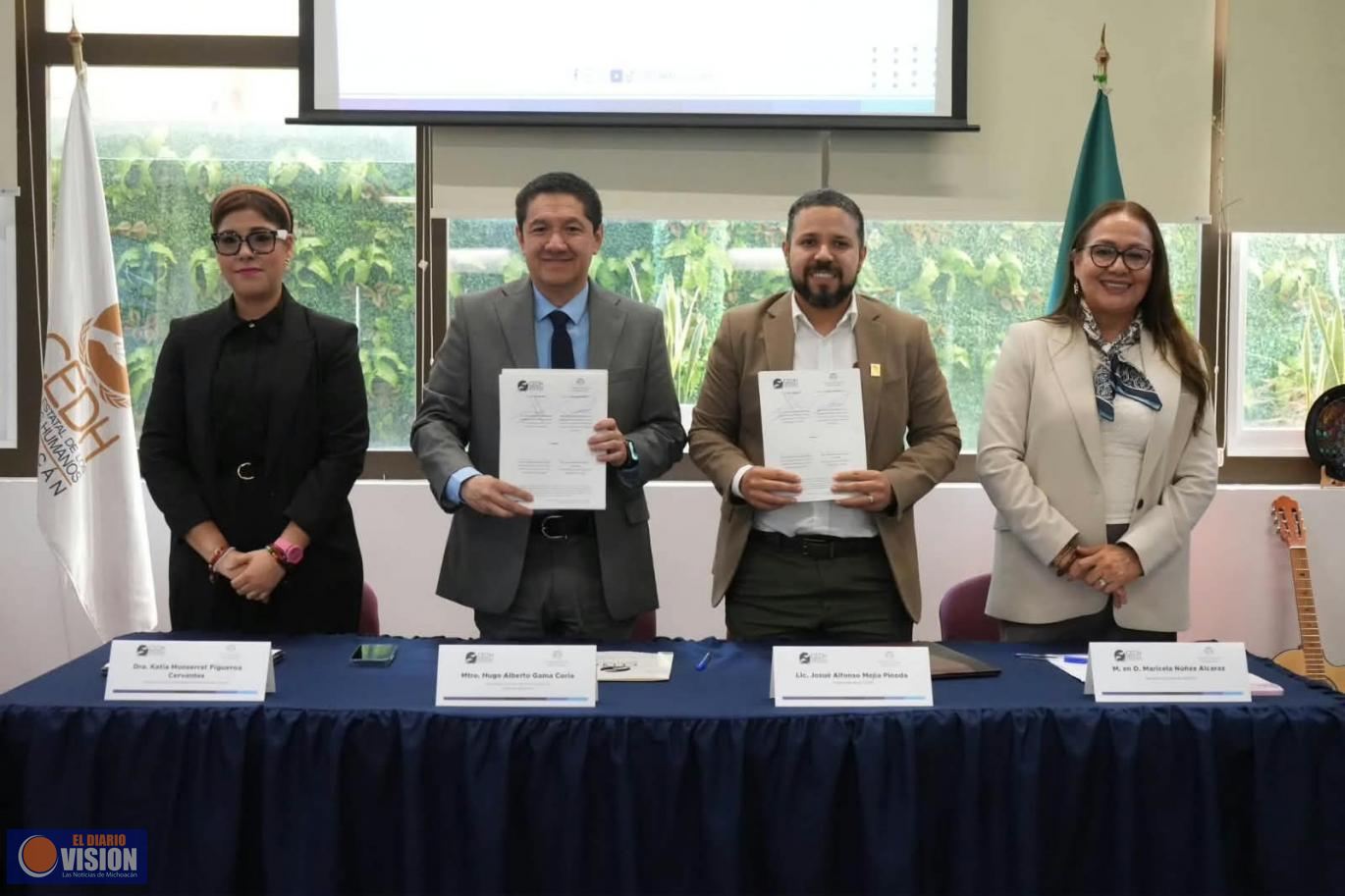 Signan convenio Derechos Humanos y Tribunal de Justicia