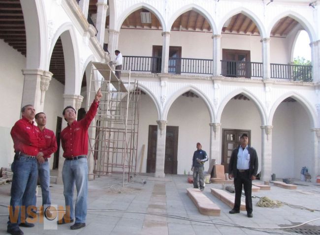 Supervisó Aldo Macías remodelación de Plaza Mártires y de la Casa de la Cultura