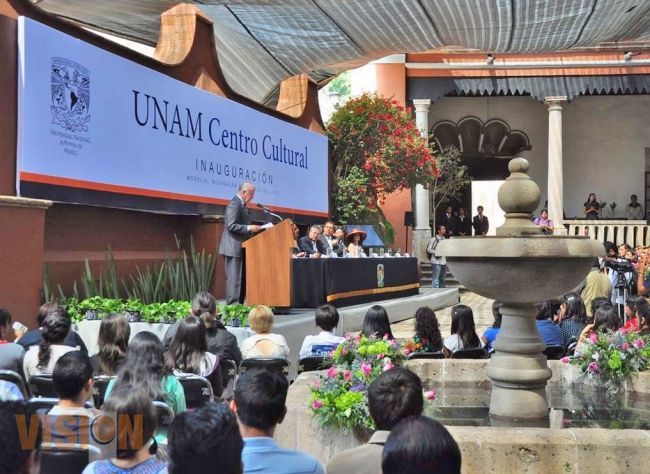 El Rector de la UNAM, José Narro Robles Inaugura el Centro Cultural UNAM campus Morelia.