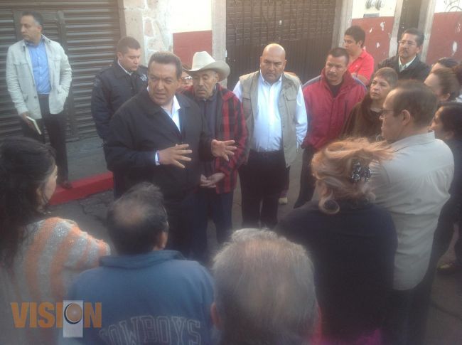 Acude Alcalde de Morelia al Mercado Independencia.