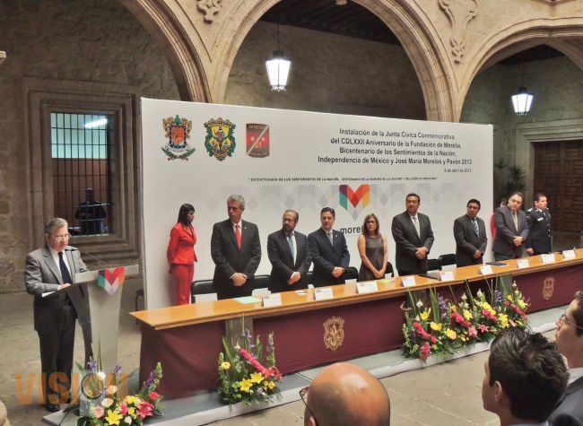 Instalan Junta Cívica Conmemorativa al 472 aniversario de la fundación de Morelia.