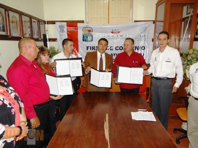 Icatmi firma convenios con Ayuntamiento y Tecnológico de Puruándiro.
