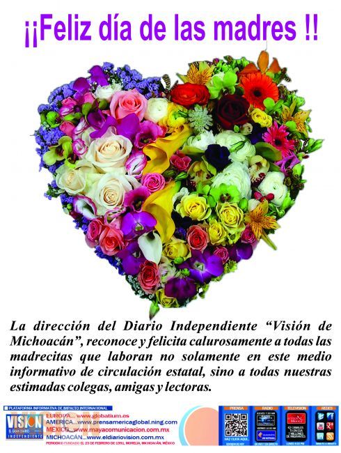 Visión de Michoacán, felicita a las madres en su día 