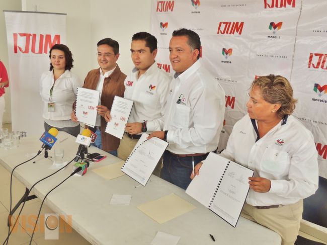  El IJUM e ICATMI signan convenio en beneficio de Jóvenes Morelianos.