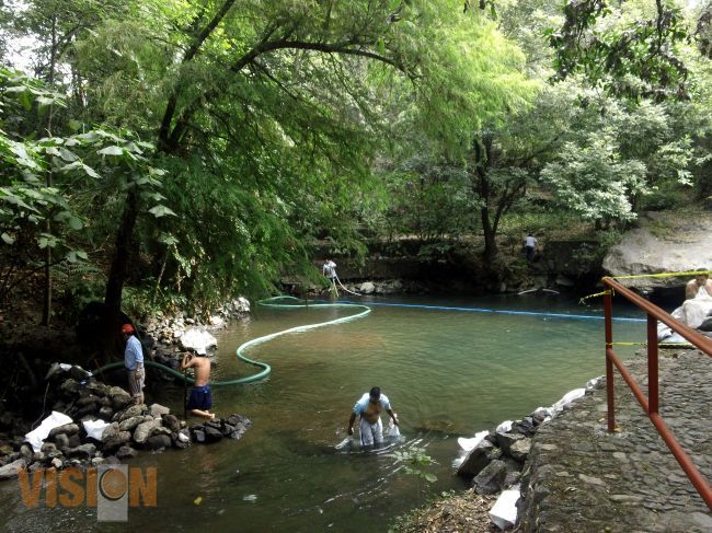 Terminan de desazolvar el manantial del Parque Nacional de Uruapan