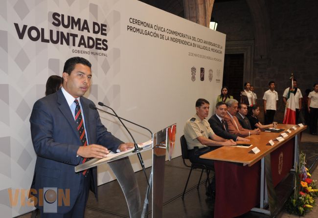 Ayuntamiento conmemora la Promulgación de la Independencia de Valladolid.