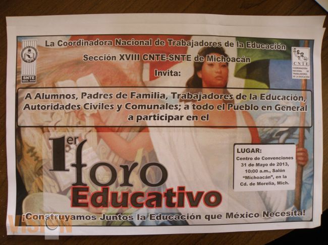 CNTE realizará de foros estatales sobre la Reforma Educativa