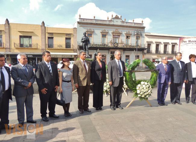 La UMSNH conmemora el CLII aniversario luctuoso de Melchor Ocampo.