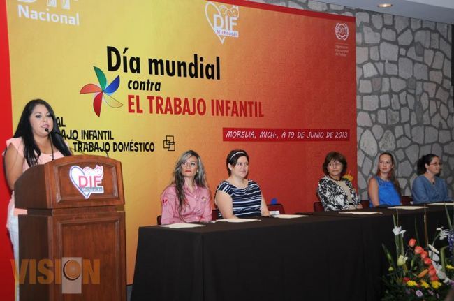 DIF Michoacán efectuó el foro estatal “Alto al Trabajo Infantil; Compromiso de Todos”.