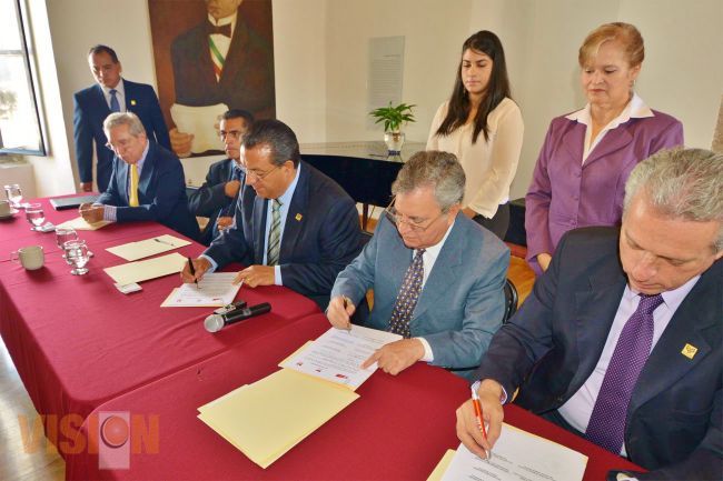 Ayuntamiento de Morelia y la SECUM firmaron convenios de colaboración.