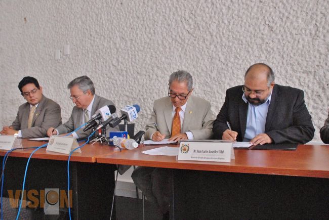 La UMSNH y la SECUM firmaron convenio de Colaboración.