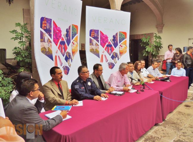Ayuntamiento de Morelia anuncio el programa de actividades “Verano en Morelia 2013”.