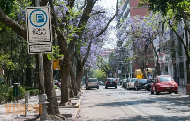 Parquimetros en la colonia Roma 