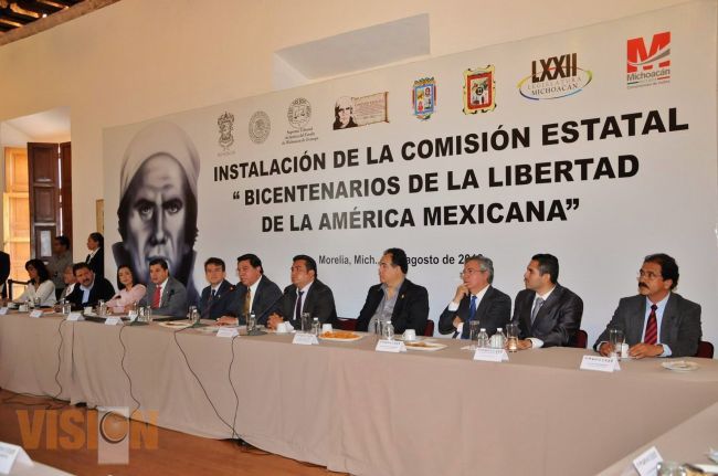 Se instala la Comisión Estatal “Bicentenarios de la Libertad de la América Mexicana”.