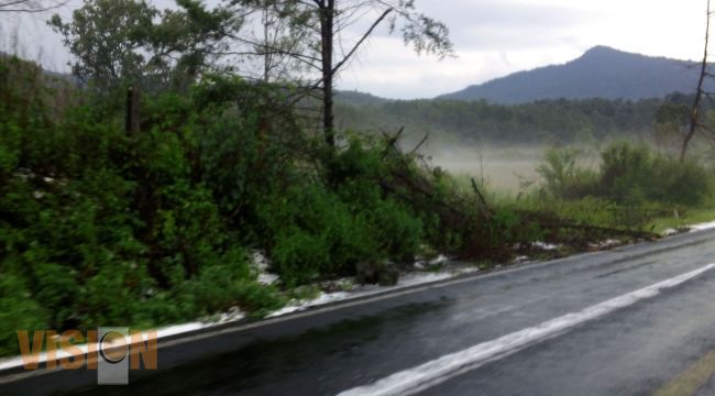 Ola de granizada azotan a la Meseta Purhépecha