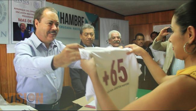 Lleva Sedesol Michoacán pensión a los adultos de Más de 65 años.