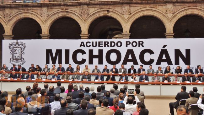 Se Firma el Pacto por Michoacán, sin presencia del PRD.