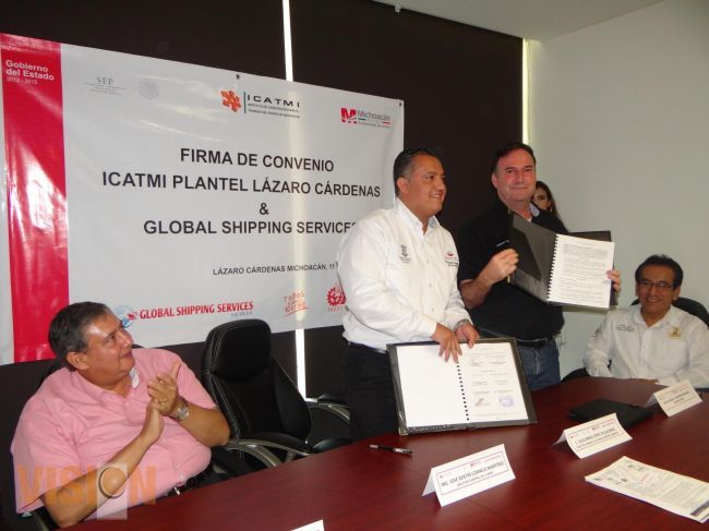 Icatmi firma convenio de colaboración con empresa naviera Global Shipping Services