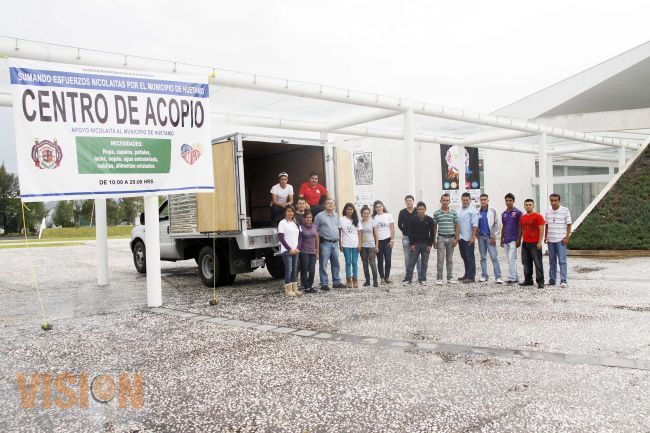 La UMSNH entrega más de 4.5 toneladas de víveres, directamente a familias afectadas de Huetamo.