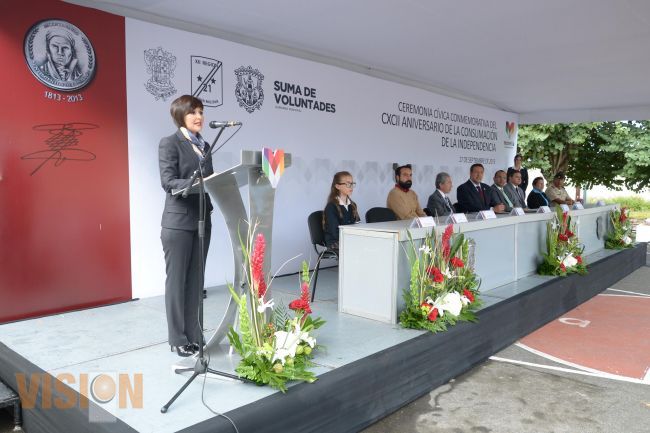 Autoridades conmemoran el 192 Aniversario de la Consumación de la Independencia de México.