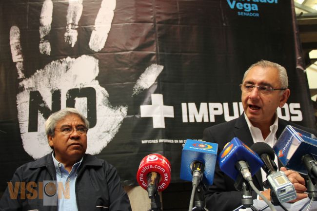 No más impuestos, no dejamos pasar la reforma: Salvador Vega Casillas 