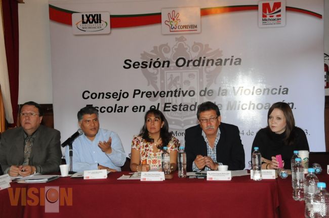 Realizan tercera sesión ordinaria del Consejo Preventivo de la Violencia Escolar (COPREVEEM).
