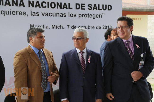 Inauguran la 3er Semana Nacional de Vacunación en Michoacán